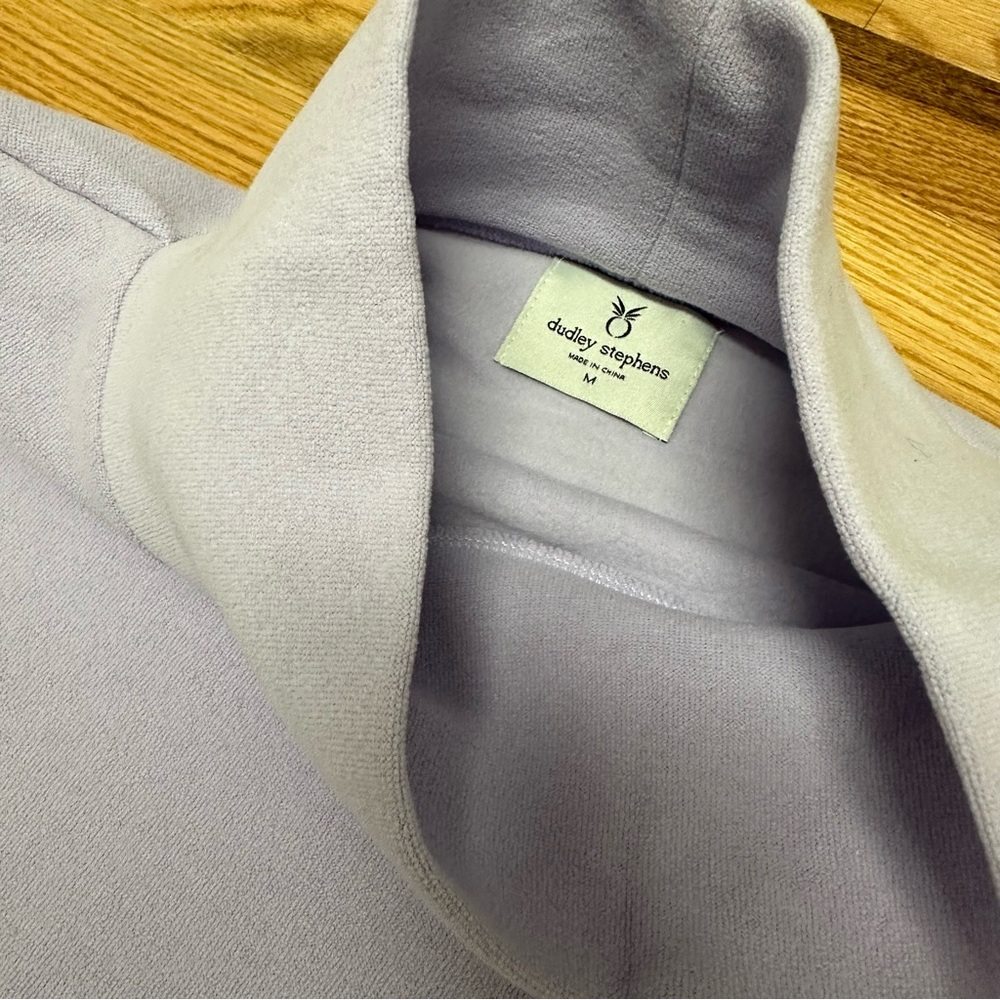 NWOT Dudley Stephens Medium lavender Cobble Hill Turtleneck Terry Fleece - Picture 2 of 2
